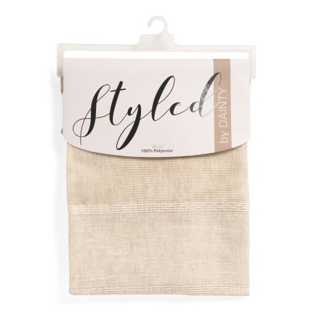 STYLED BY DAINTY HOME 70x72 Megan Shower Curtain Linen